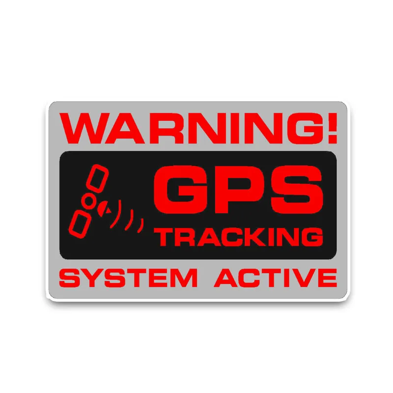 

12*7CM Car Sticker Warning GPS Tracking Police System Active Noticeable Decals PVC Custom car sticker