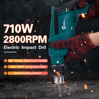 710w 220v electric impact drill electric screwdriver handheld flat drill rotary hammer torque driver power tools electric tools