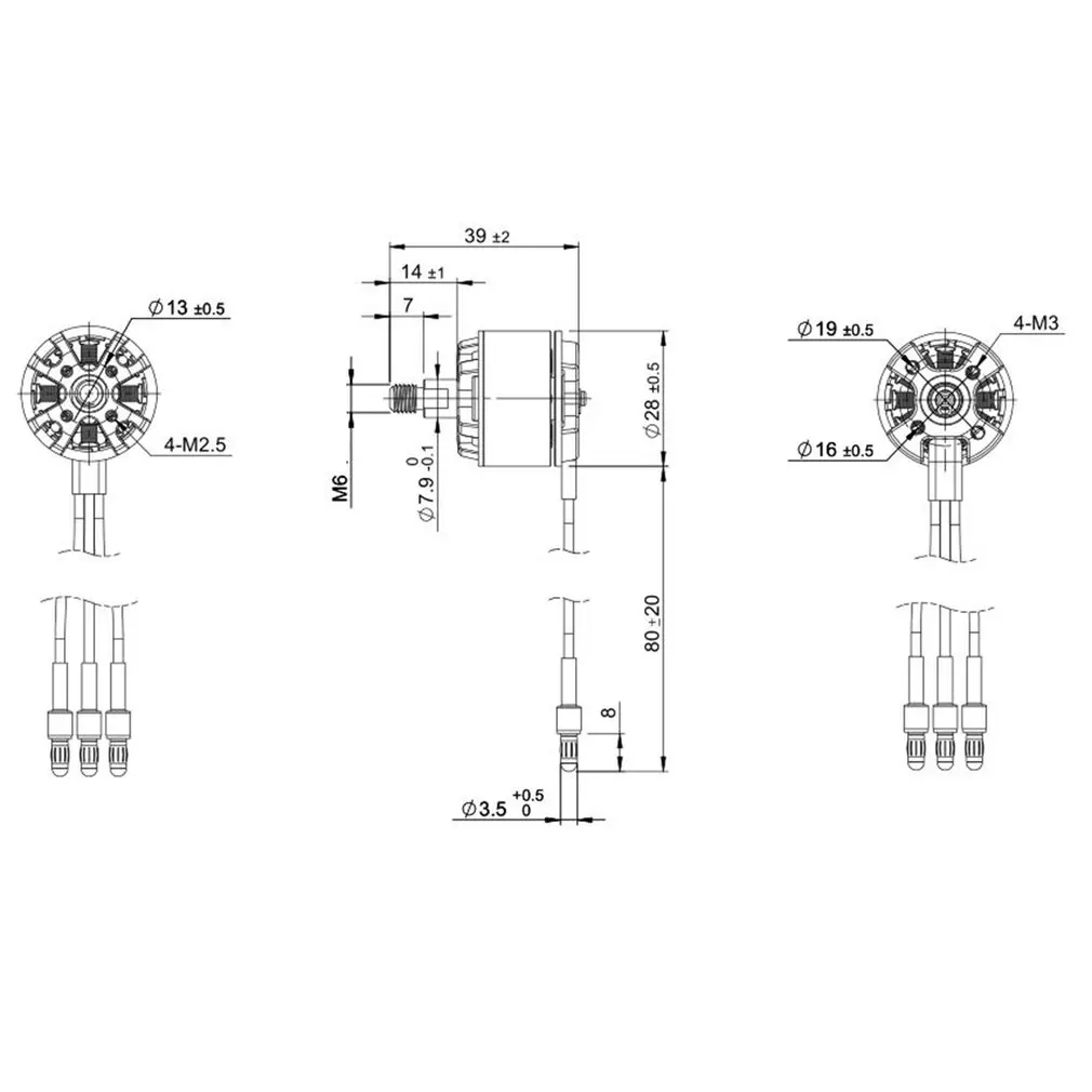 

BM2812M KV900/KV2300/KV1950 CW/CCW Brushless Motor for RC FPV Racing Drone Quadcopter Aircraft Multicopter Spare Parts