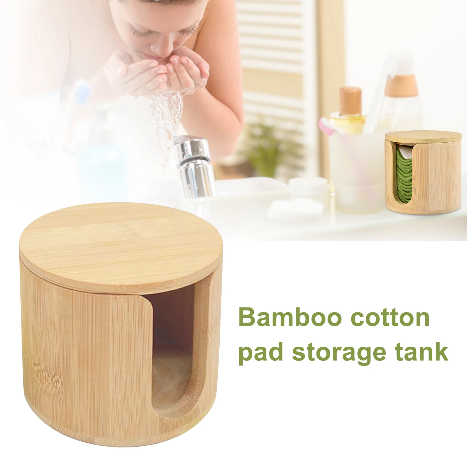 Ящик для хранения средство снятия макияжа с Ватные Диски Круглый литейный