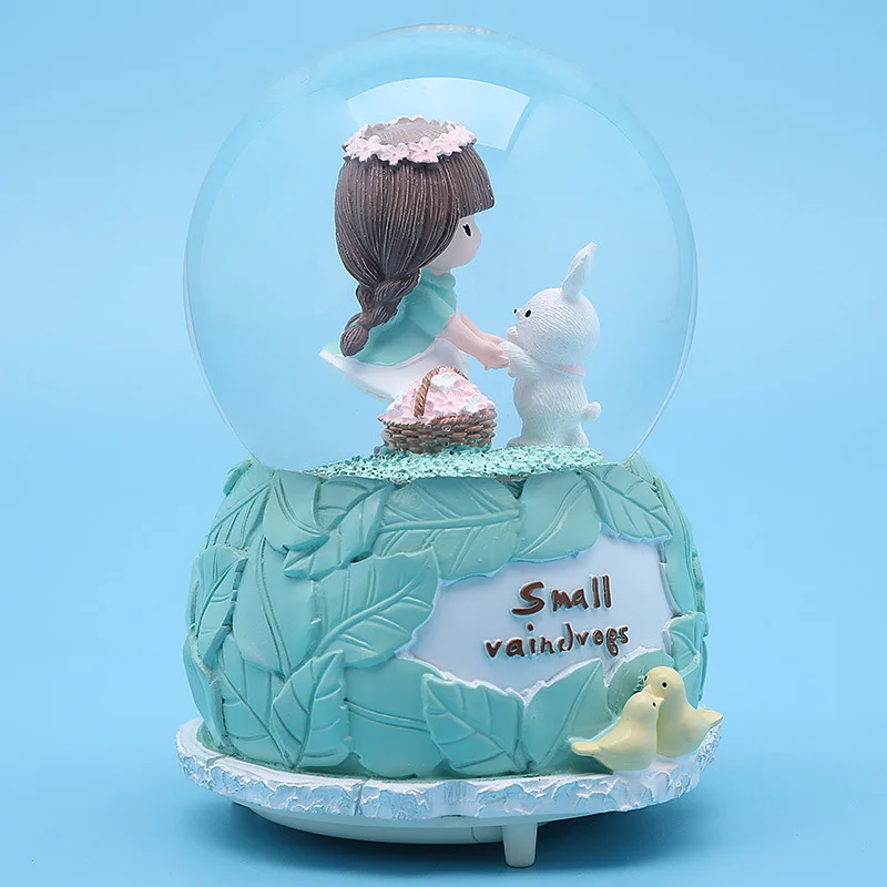 Маленькая скульптура девушки смоляные фигурки для украшения дома музыкальная