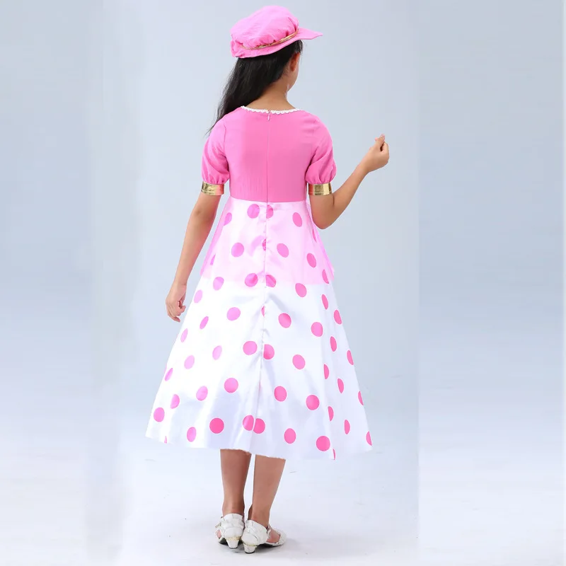 Toy story 4 Bo Peep cosplay розовое платье + костюм с головным убором для девочек праздничное