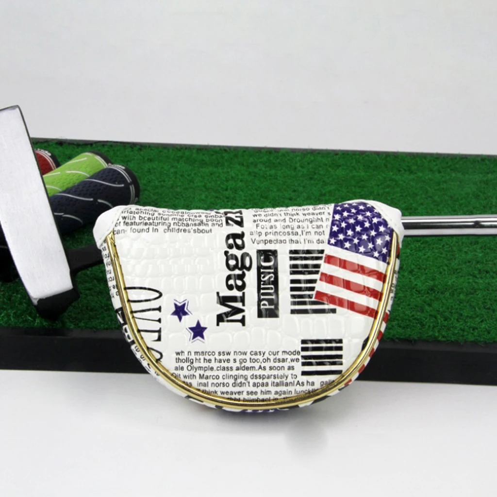 ПУ колотушка для гольфа крышка головы центр клюшки рукав и мяч штамп череп печать