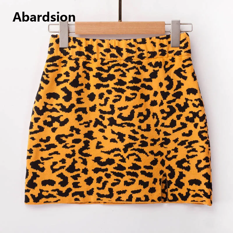 Abardsion 2019 женский свитер с леопардовой раскраской костюмы осенняя одежда 2 вещи в