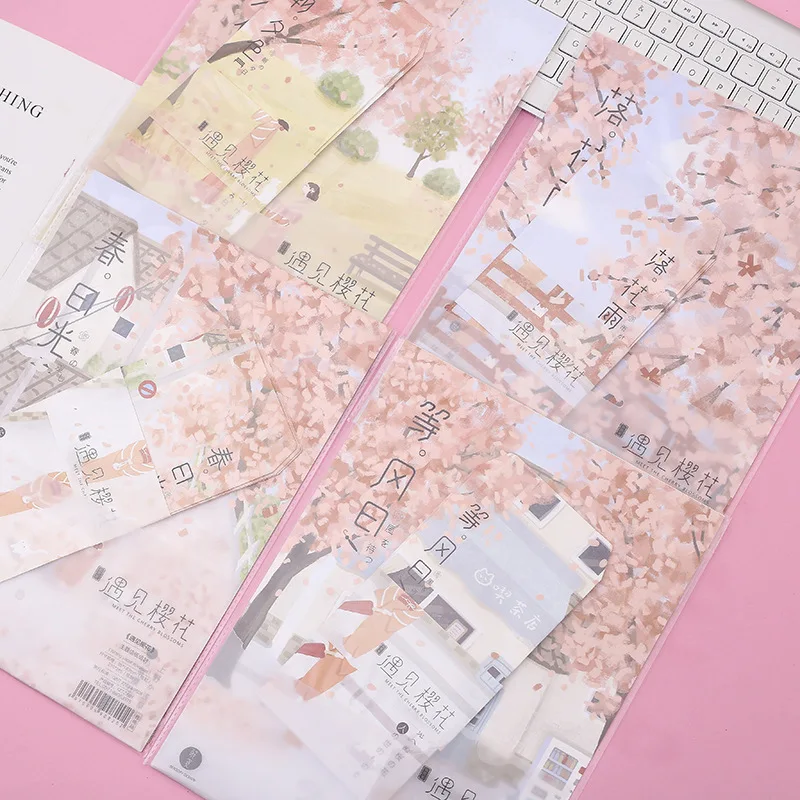 Милые бумажные конверты kawaii, открытки, подарки детям со школьными материалами, красивые конверты с фруктами и канцелярские принадлежности