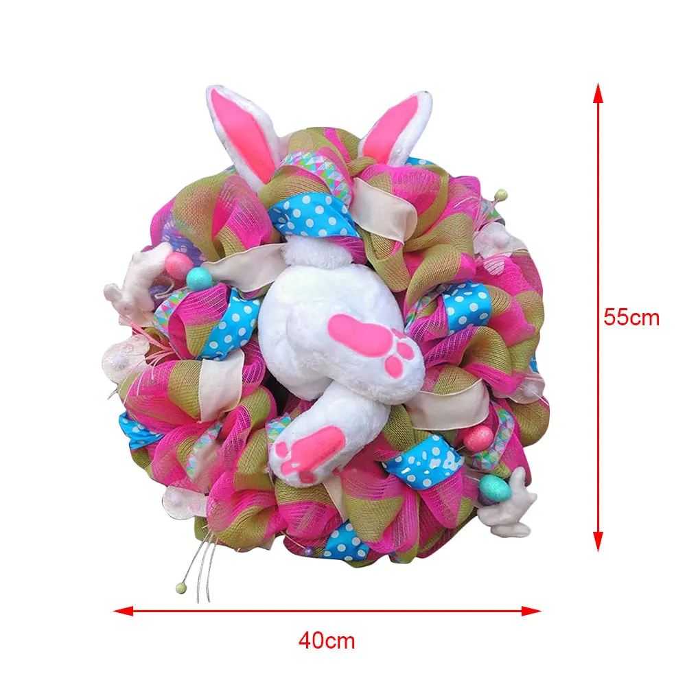 

Easter Thief Bunny Butt Wreath With Easter Cross Garland Home Decor Spring Wedding Wreath Cartoon Bunny Shape Ornaments
