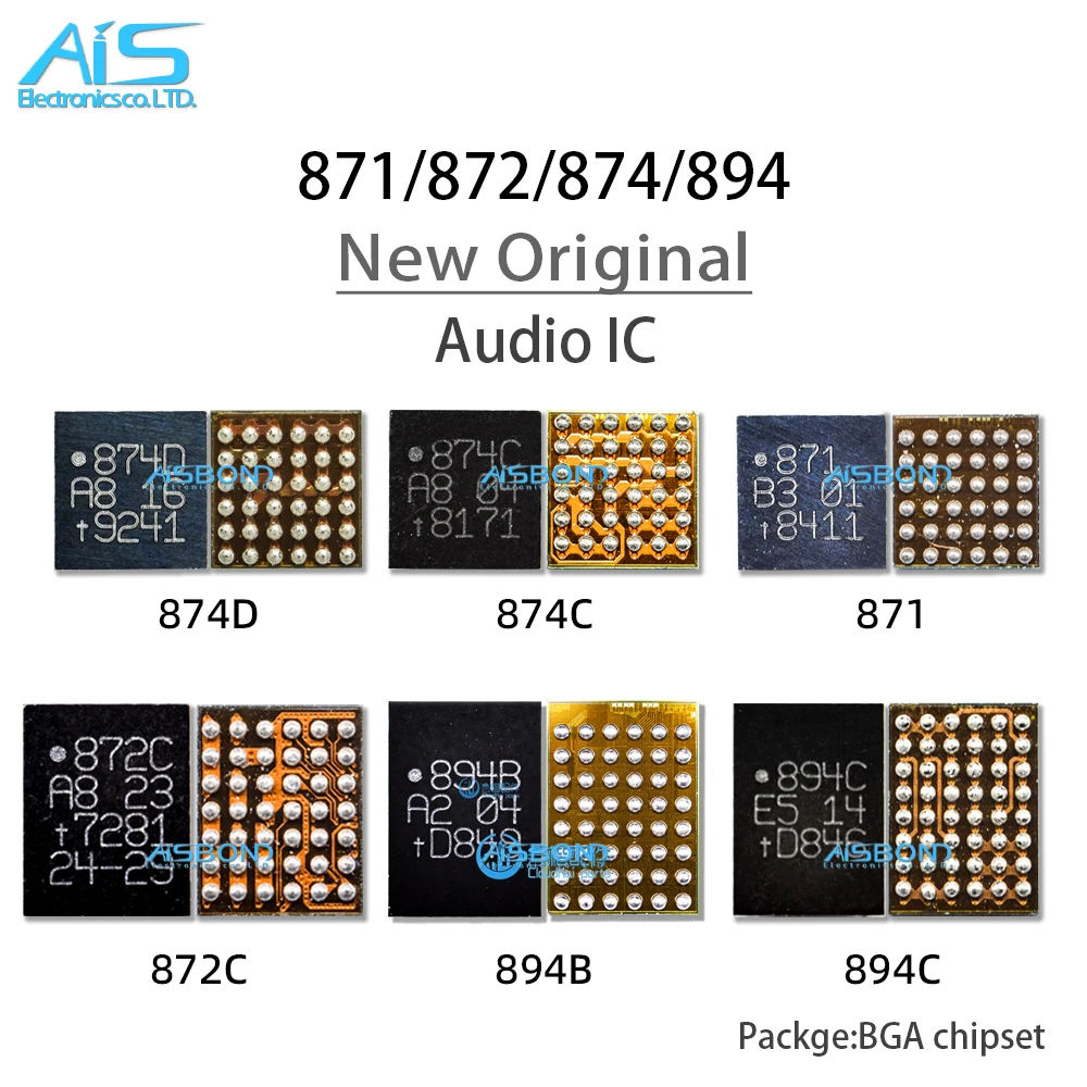 

2pcs/lot 874C 872C 874D 894C 871 894B Audio code ic ring ic for Huawei P10 PRO mate10 OPPO R17 cellphone sound chip