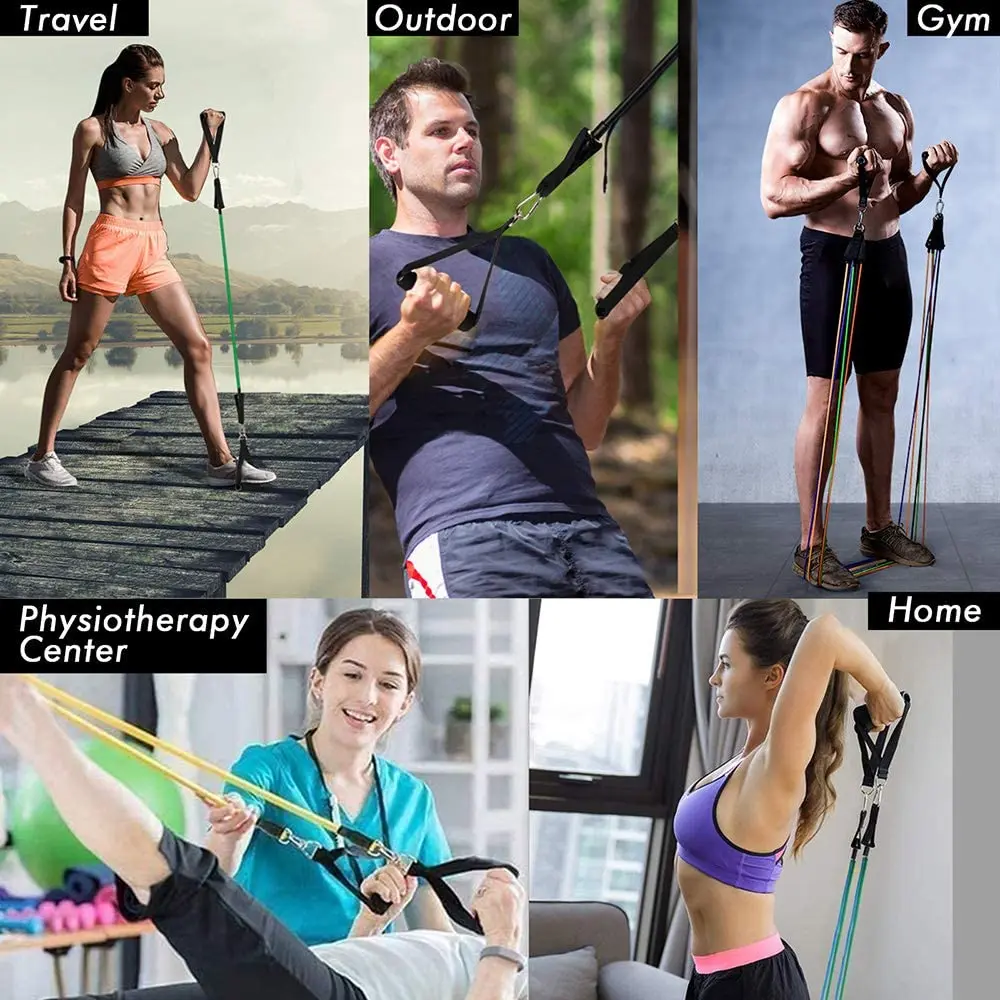 

11/17pcs Fitness Resistance Bands Set Training Exercise Yoga Expander Elastic Bands Equipment for Home Workout Gym Bodybuilding