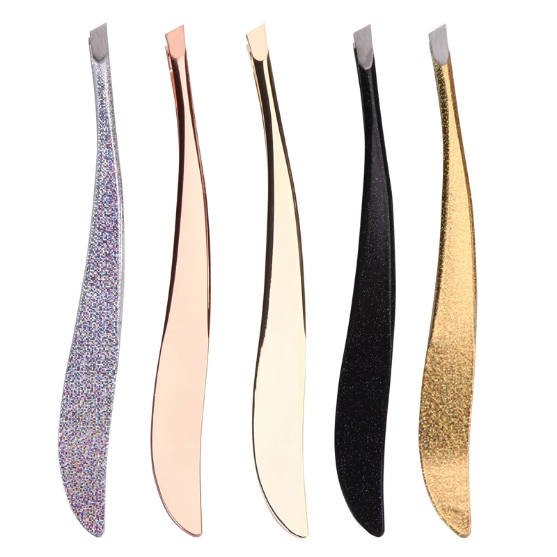 

1 Pcs New Professional Eyebrow Tweezers Hair Removal Oblique Eyebrow Pliers Bearded beard Eyebrow Clip Makeup Tool