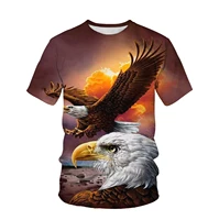 spreading wings eagle summer mens oversized t shirt 3d digital graphics t shirt cool anime mens comfortable top short sleeves