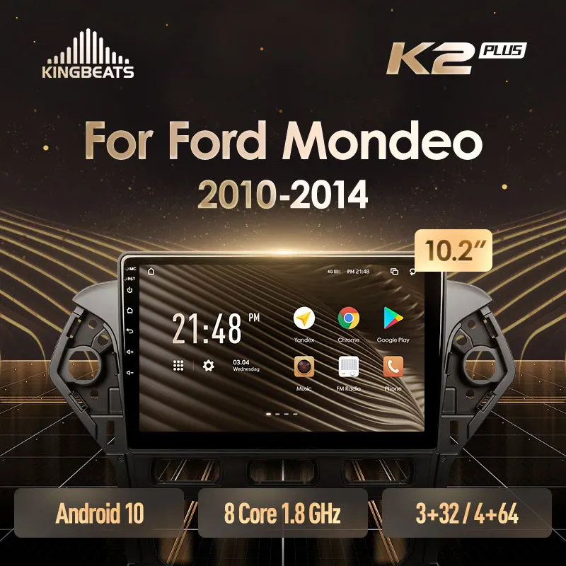 KingBeats штатное головное устройство For Ford Mondeo 4 2010 - 2014 GPS Android 10 автомагнитола на