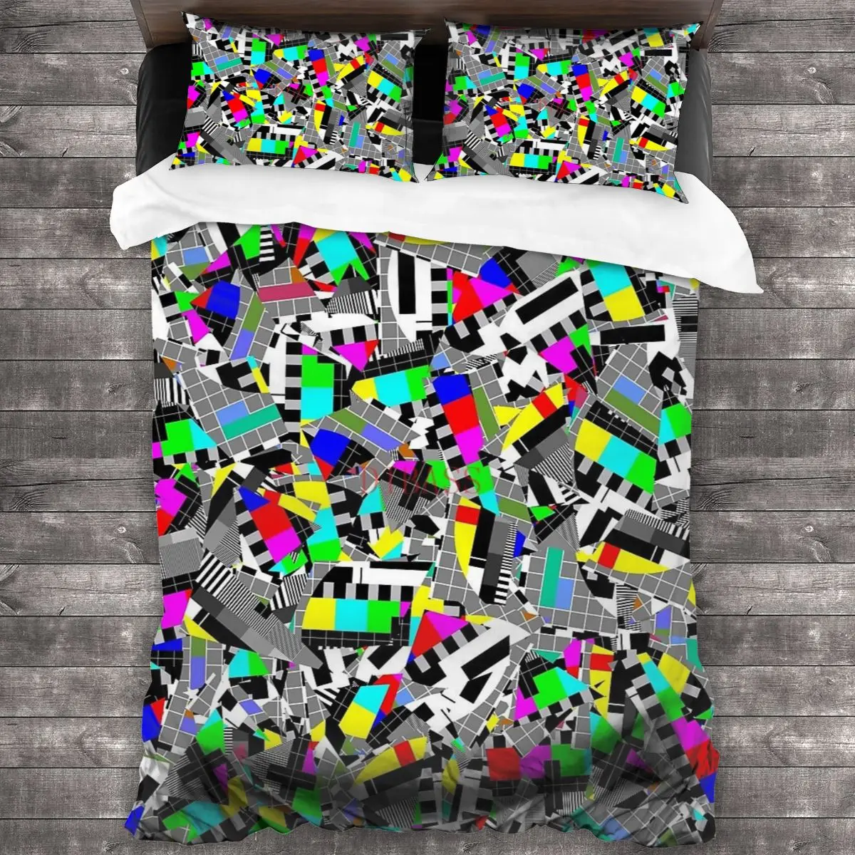 

TV Test Image 100%Pure Cotton Comforter Set with 2 Pillowcase,Soft Microfiber Duvet Cover Set, Bedding Sets Bed Set