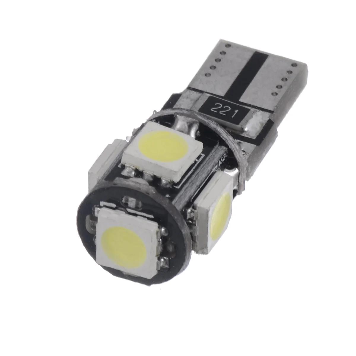 10pcs 5 SMD LED Car Interior Bulb Decoded CANBUS Lamp Light T10 5050 for Lights License Plate (White Light) | Лампы и освещение