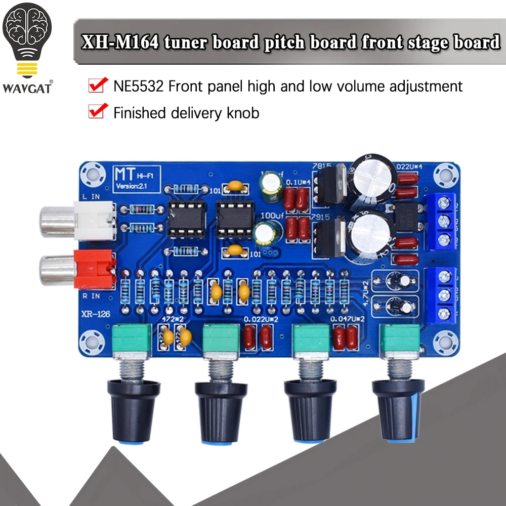 XH M164 NE5532 Stereo Pre усилитель предусилитель Tone Board Audio 4 каналов Module 4CH Control Circuit Preamp для