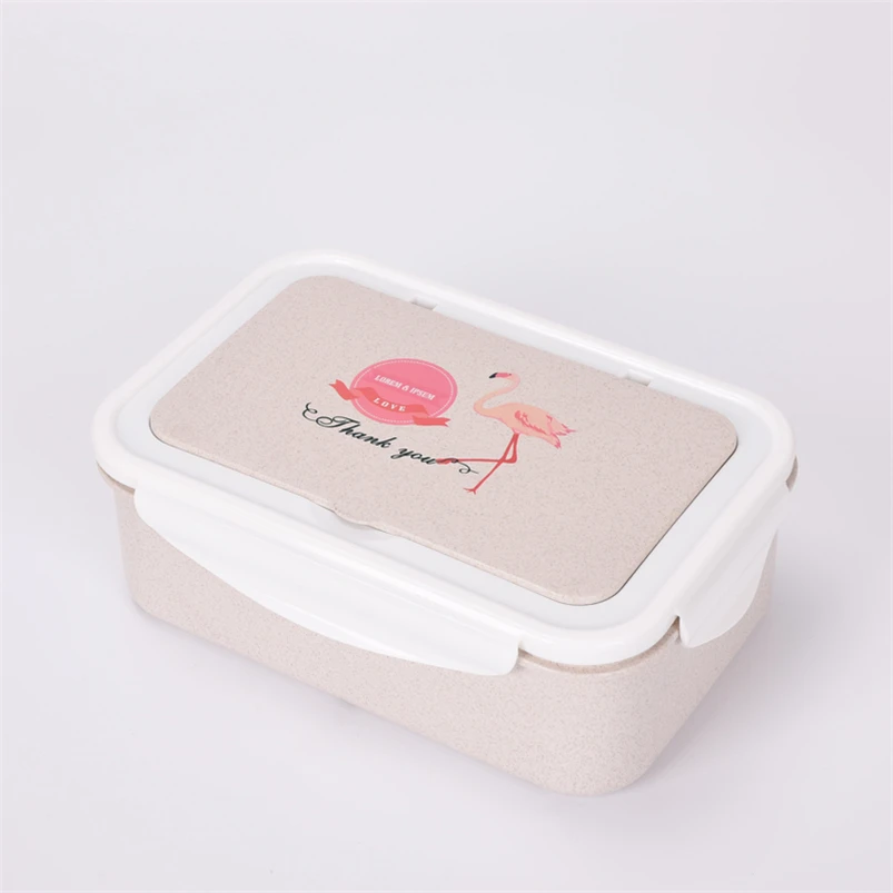 Beige Японская микроволновая печь Bento Box Пшеничная солома детский Ланч-бокс герметичный Bento Ланч-бокс для детей школьный пищевой контейнер Fiambrera - Цвет: Beige