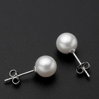 silver 925 jewelry silver pearl earrings for women silver stud earrings popular party engagement wedding earrings jewelry