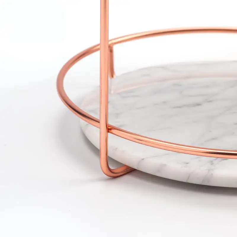 Мраморный Органайзер из натурального камня двойная полка поднос для закусок