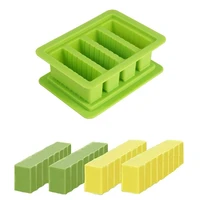 4 cavity large silicone butter mold with lid cereal energy bar chocolate truffles brownie cornbread cheesecake soap butter mould