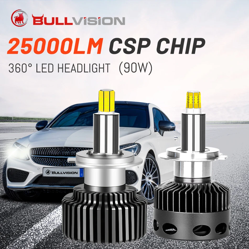D4S Led 9012 Hir2 H4 360 фары 8000 лм H1 H8 H9 H11 H7 лампы для льда 6000K 9005 K D1S D2S D3S D2H Turbo Hb3 Hb4 9006 12 В |