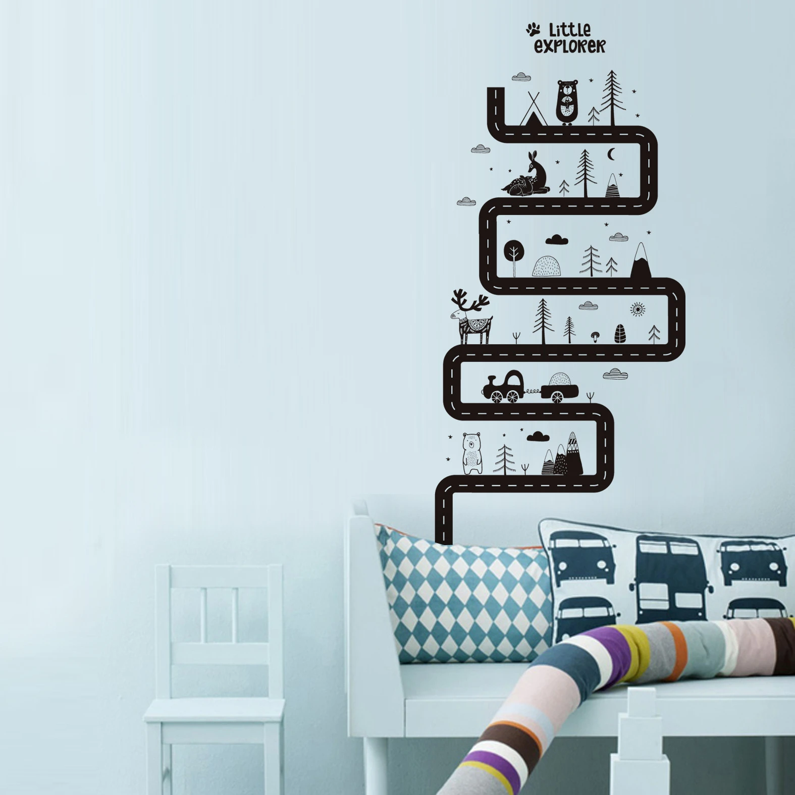 Мультфильм животных дорожный автомобильный стикер детский сад спальня