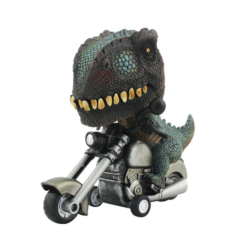 Динозавр мотоцикл фрикционная модель автомобиля игрушечные автомобили тираннозавр Трицератопс Дракон литый под давлением реалистичный подарок Рождество Дети