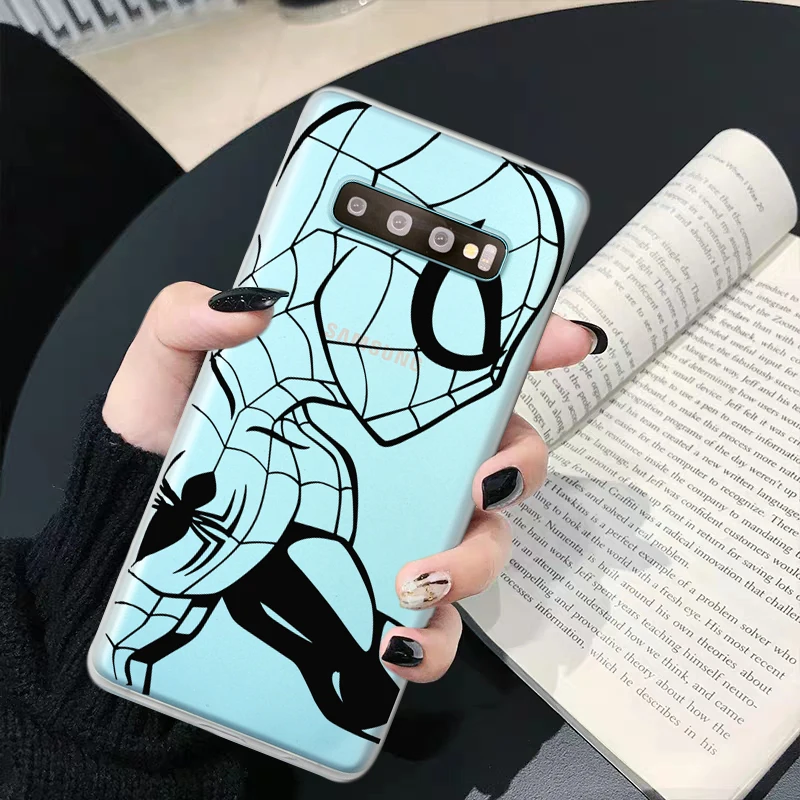 Мягкий чехол с изображением Человека-паука Железного человека для Samsung Galaxy Note 10 8 9