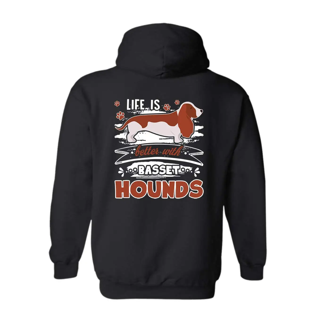 TSDFCLife лучше с капюшоном Basset Hounds пуловер Длинная толстовка капюшоном| |