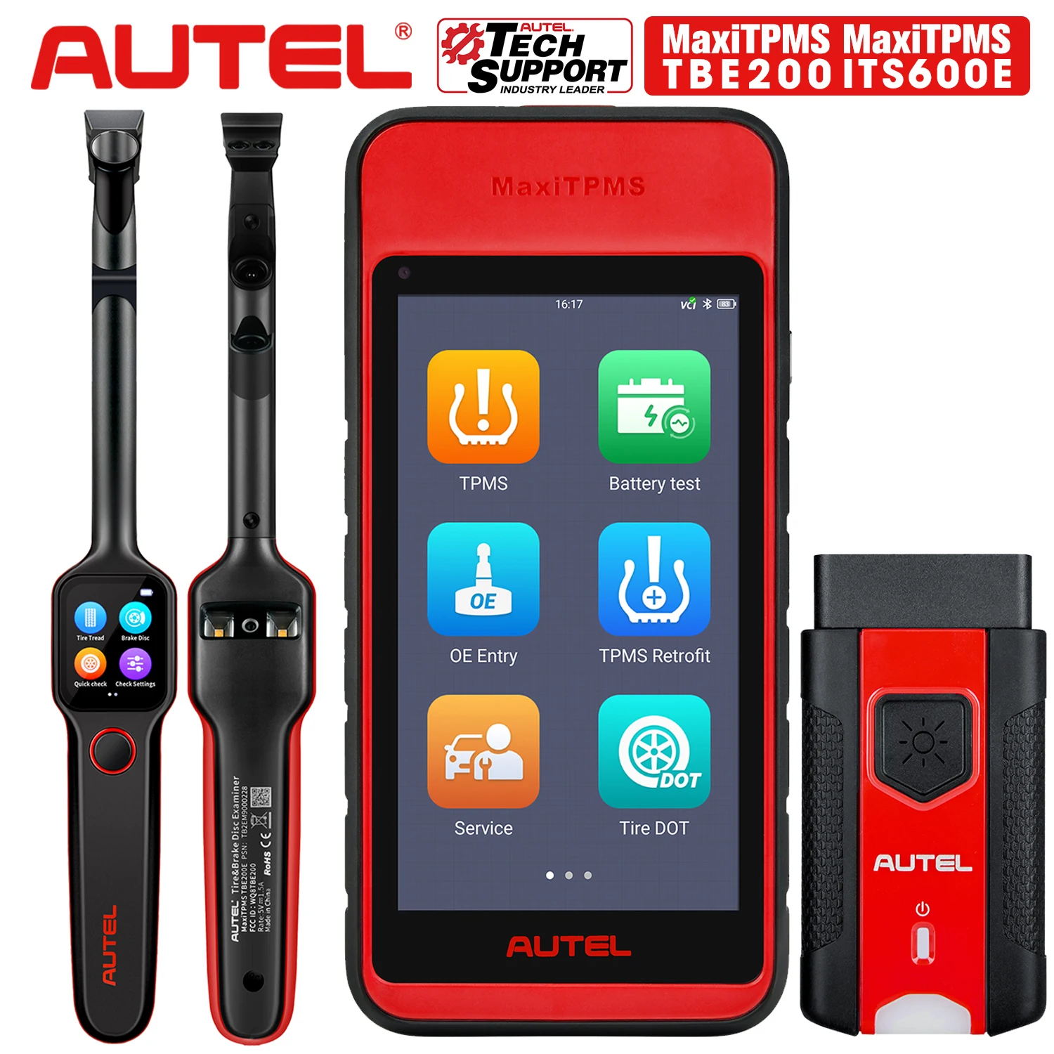 Инструмент программирования Autel MaxiTPMS ITS600E TPMS OBD2 инструмент для TBE200 детектор