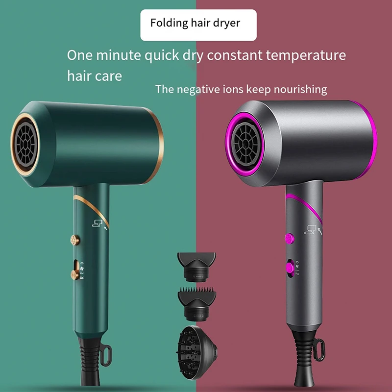

Professional Hair Dryer Negative Ion Blow Dryer Strong Wind Salon Smooth Hair Dryer Hot and Cold Wind Air Brush Hair Dryer