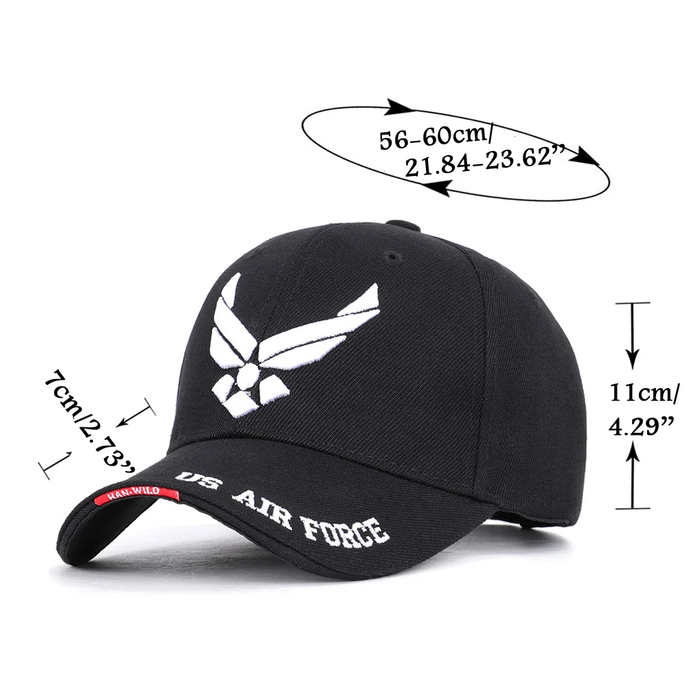 Мужская бейсболка с вышивкой в стиле ВВС США Спортивная тактическая Кепка для