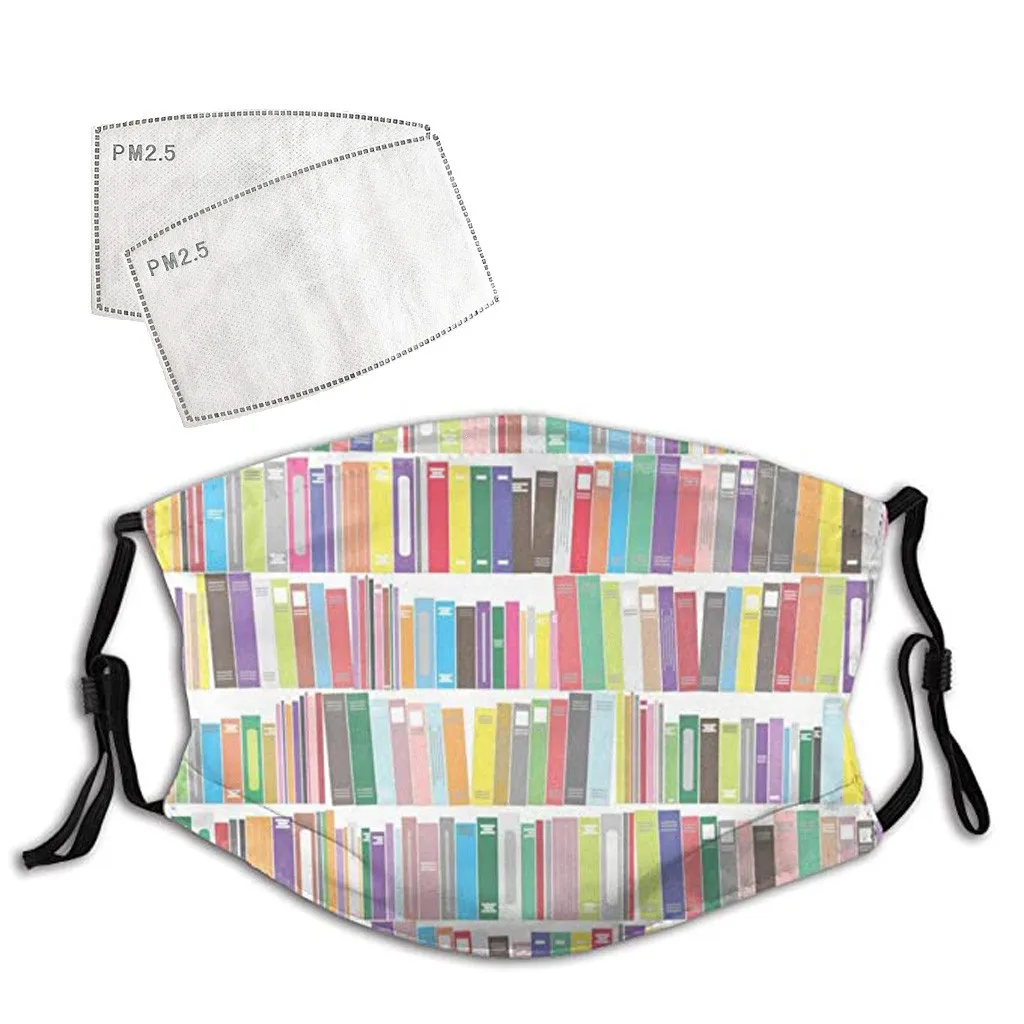 Book Printing Face Covering Skin-Friendly Shade Masks Colorful Mouth Caps Windproof Foggy Haze Protective Mask Mascarilla d5 | Спорт и