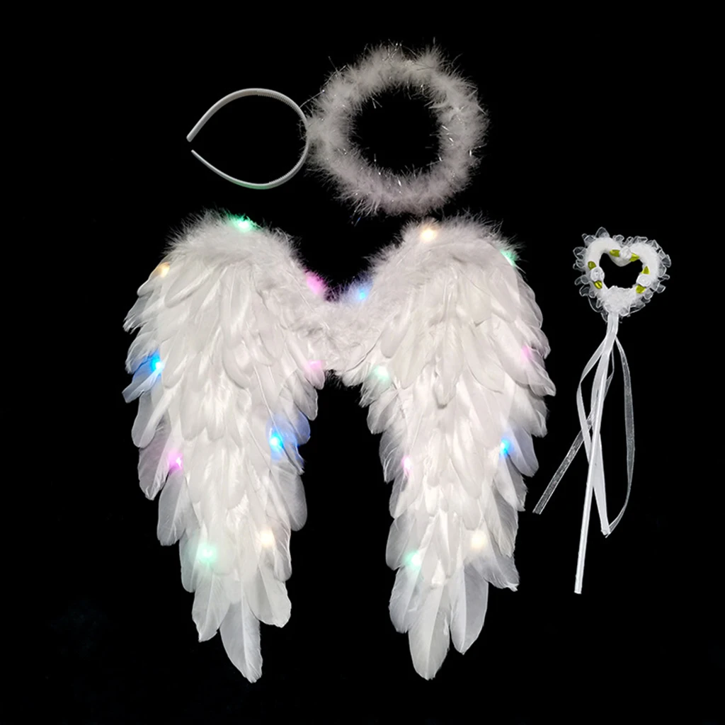 

Feather Angel Wing Christmas Halloween Fancy Dress Costume Photo Props