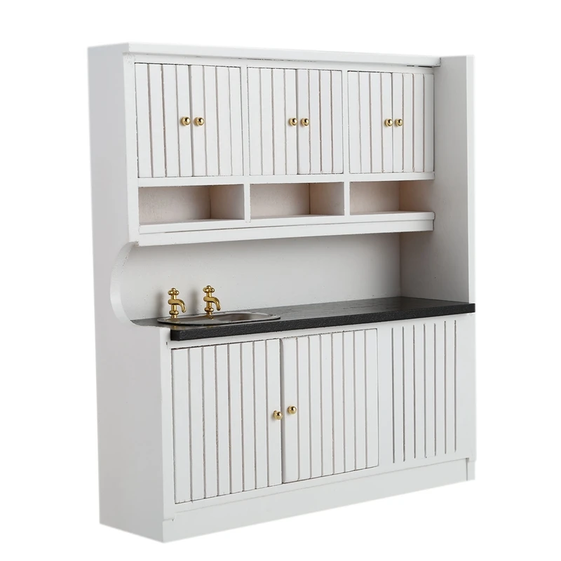 

1:12 Dollhouse Miniature Furniture Wooden Kitchen Set