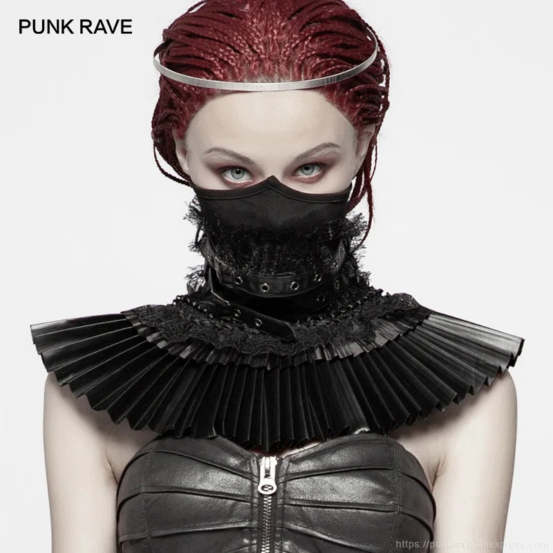 Женская маска для лица в стиле панк рейва Викторианский готический стиль темный