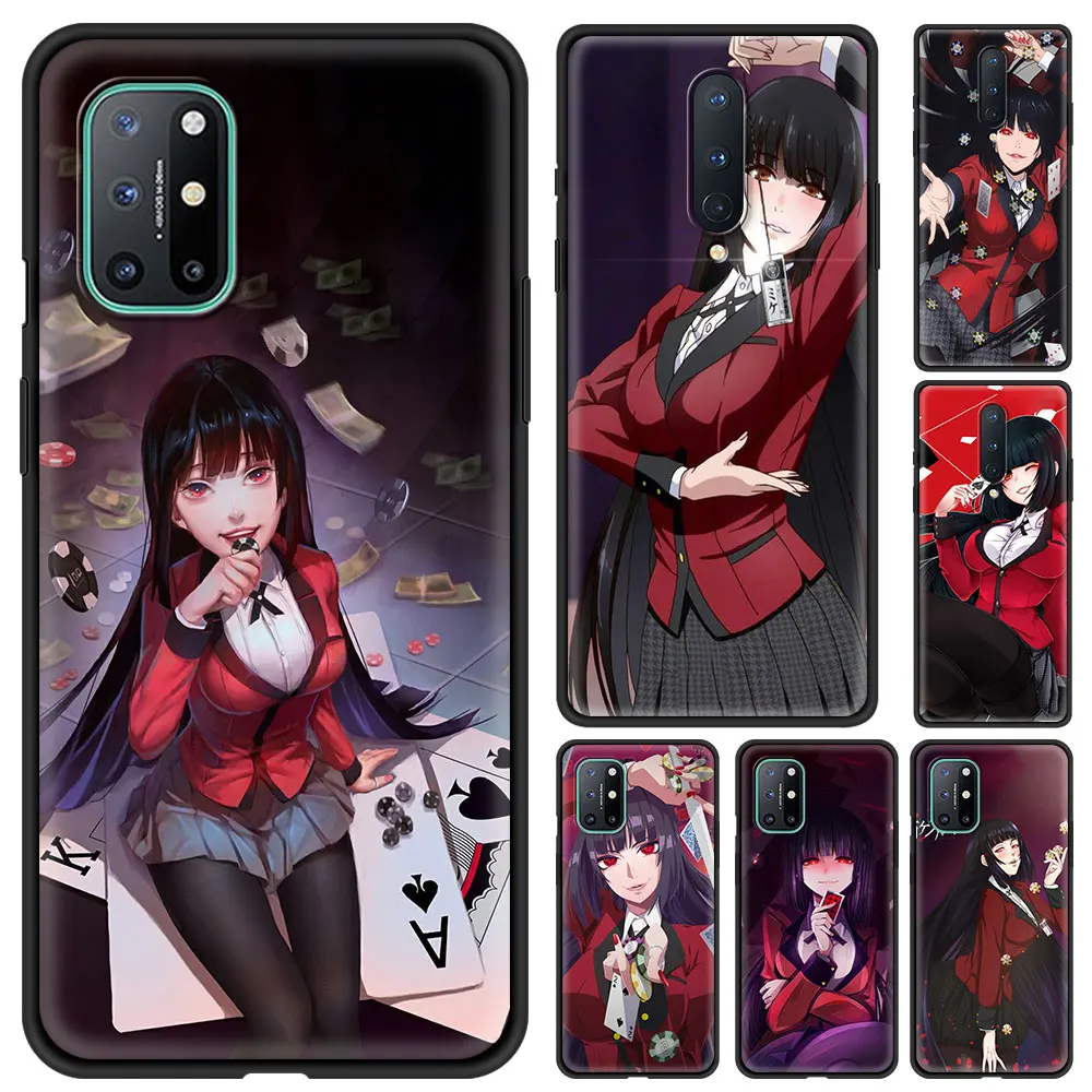 Черный Softshell для Oneplus Nord N100 N10 5G kakegurui силиконовые сотовые телефоны Guscio ONEPLUS 8t 7t 8 7 Pro