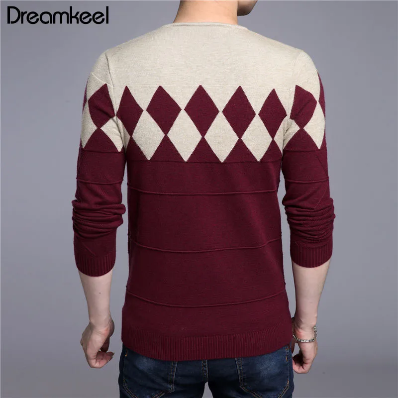 Кашемировый шерстяной свитер для мужчин Осень-зима 2019 облегающие пуловеры