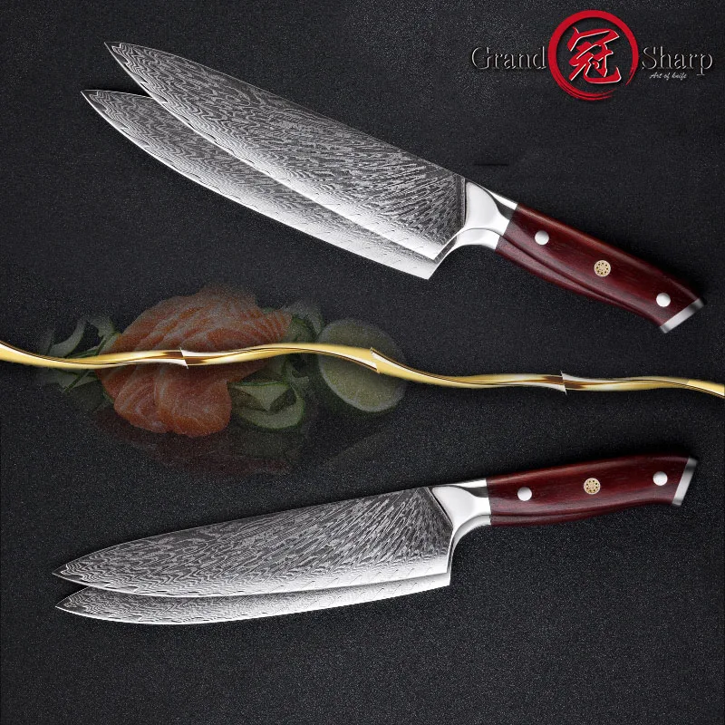 Дамасский нож шеф повара vg10 японский дамасский стальной Профессиональный