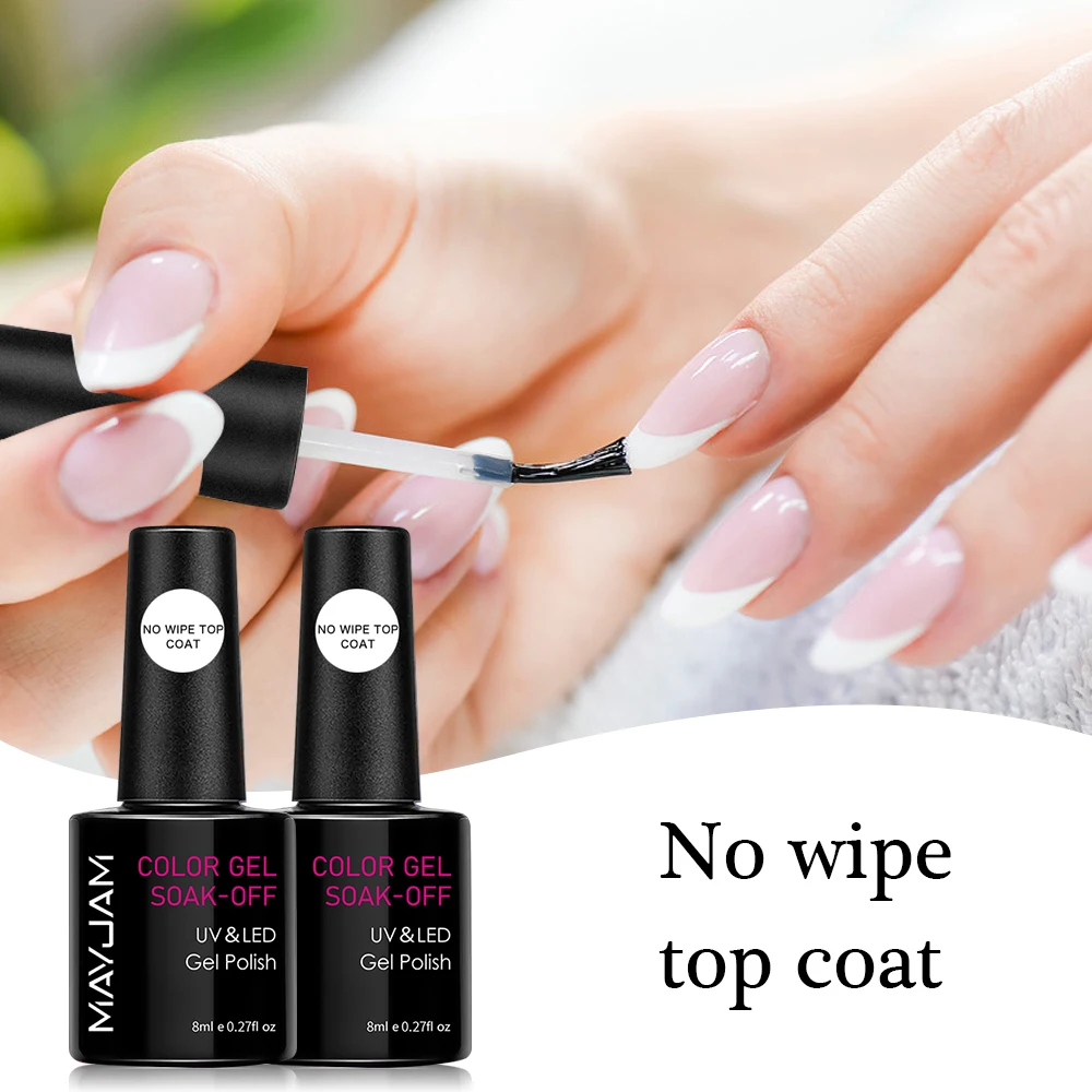 Прозрачное верхнее покрытие лак для ногтей 8 мл полуперманентный матовое эффект