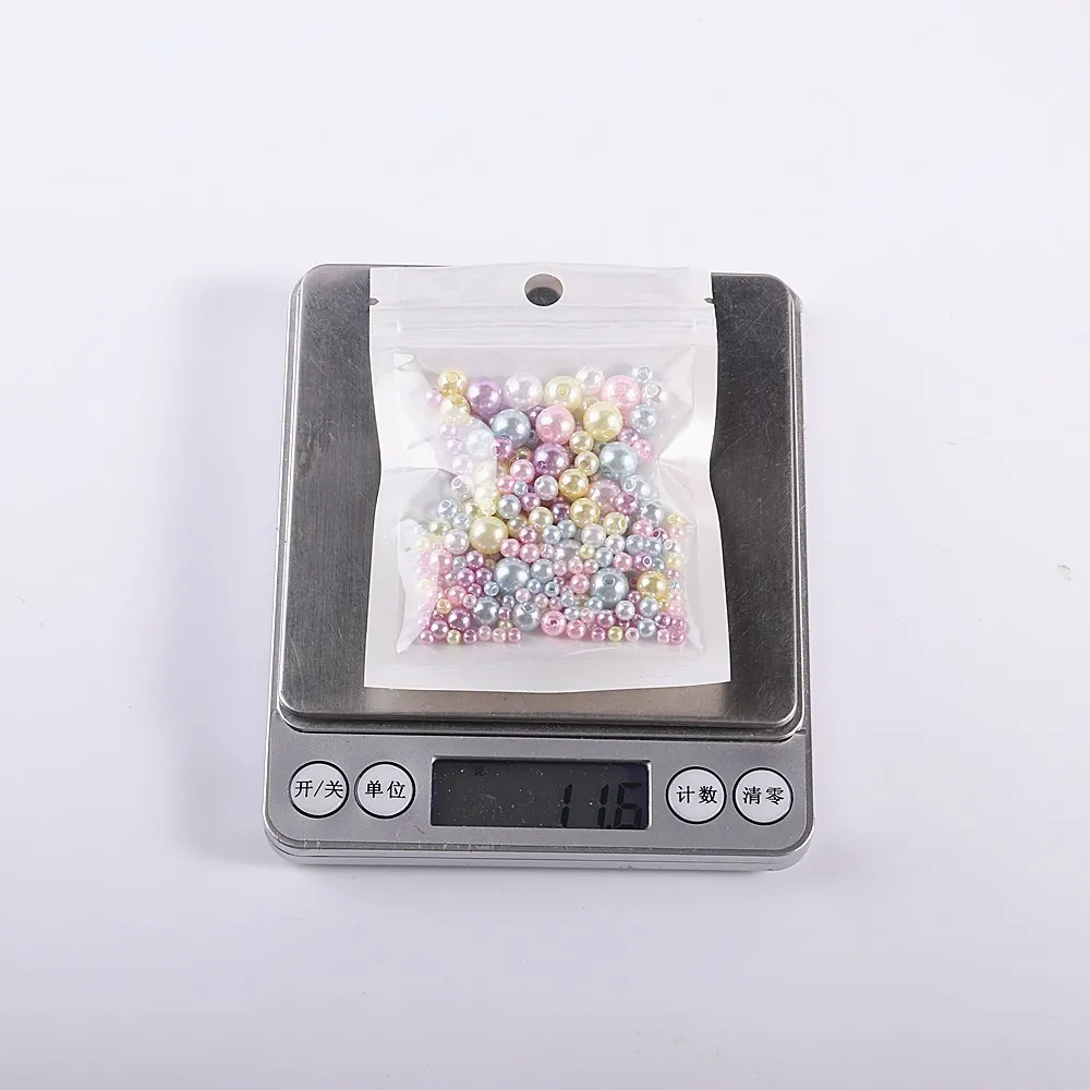 150-200 шт. Многоцветные ABS Имитационные жемчужины Микс 3-8 мм круглые бусины с отверстиями DIY браслеты подвески для ожерелья для изготовления ювелирных изделий.