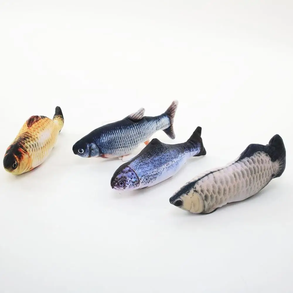 

Induction Touch Vibration Pet Toy Electric Fish Doll Funny Cat Dog Game Simulation Fish Jumping Fish Rechargeable Plush Pet Toy