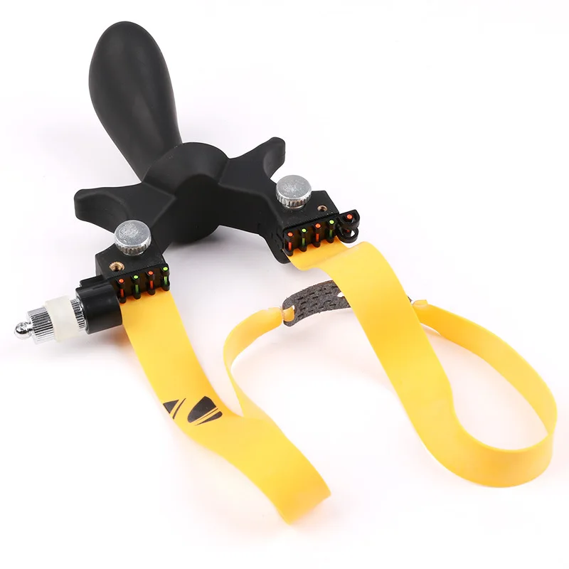 Рогатка с лазерным прицеливанием из смолы плоской резиновой лентой черная для