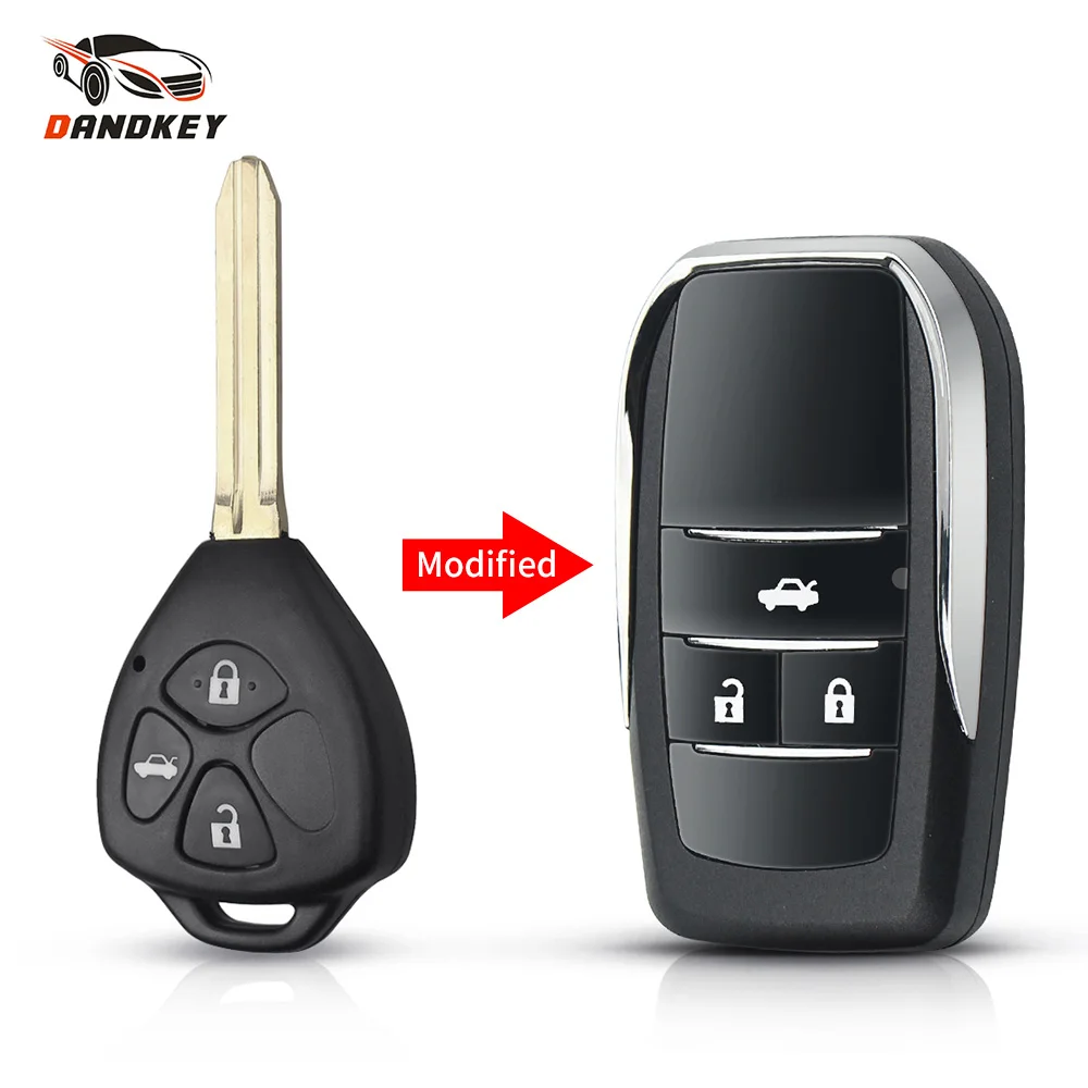 Dandkey 20 шт. Сменный Чехол для дистанционного ключа Toyota Scion Corolla RAV4 Camry Avlon 3 кнопки