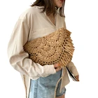 Летние соломенные сумки для женщин, пляжные сумки ручной работы с кисточками, плетеные сумки из рафии и ротанга, сумки через плечо для отпуска, клатч