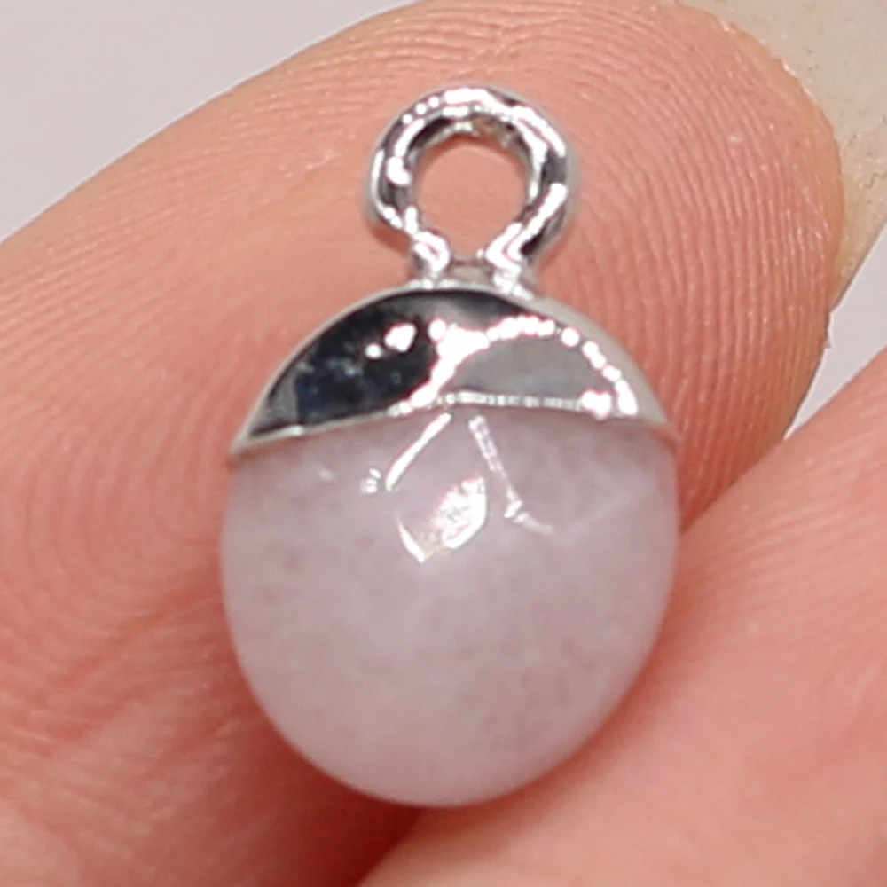 

Best Selling New Natural Semi-precious Stones Faceted Pendant Oblate Fashion Pendant Jewelry for Making DIY Necklace Accessories