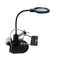 bst 308l desktop magnifier with auxiliary clip led table lamp jewelry phone repair magnifier