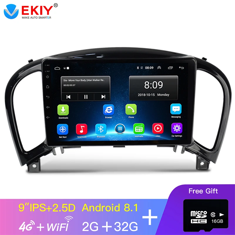 Автомобильный мультимедийный плеер EKIY 9 дюймов ips Android для Nissan Juke 2010-2014 Infiniti ESQ