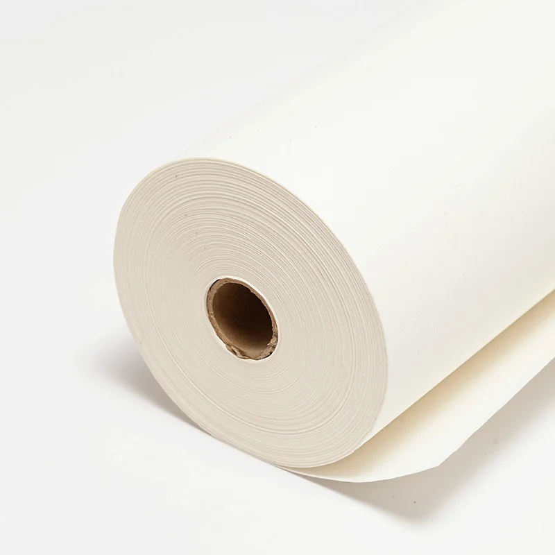 Chinese Rice Paper Thicken Double Layer Raw Xuan Paper for Painting Calligraphy 50/100m Chinese Rolling Printing Rice Paper