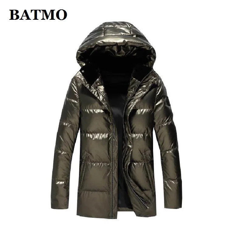 BATMO Новое поступление зимние высококачественные куртки с капюшоном на 90% белом утином пуху мужские водонепроницаемые куртки plue-Размер 61907