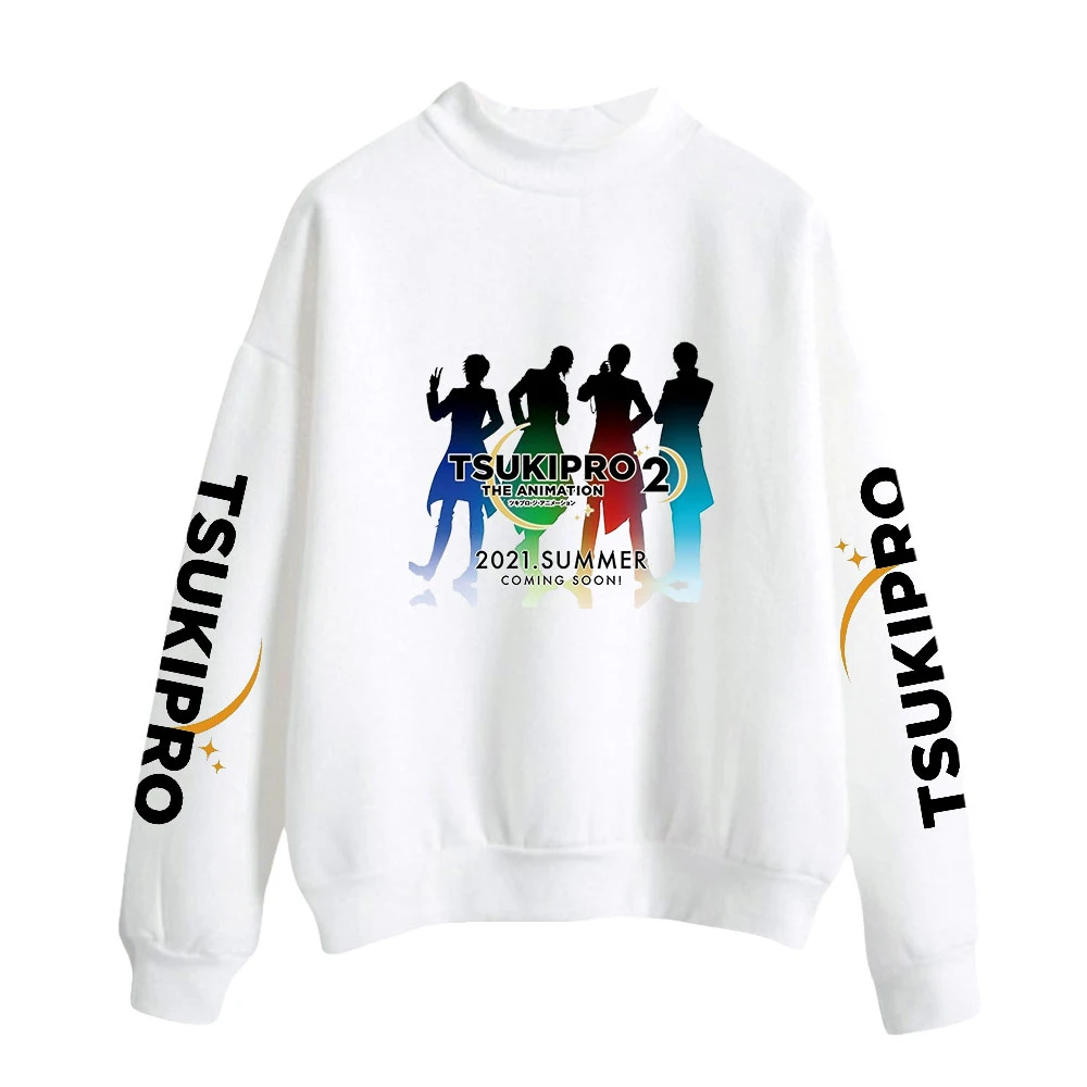 

Anime TSUKIPRO 2 Turtleneck Sweaters Winter Black Pullovers Women/Men Casual female Tracksuit Loose Sweatshirt