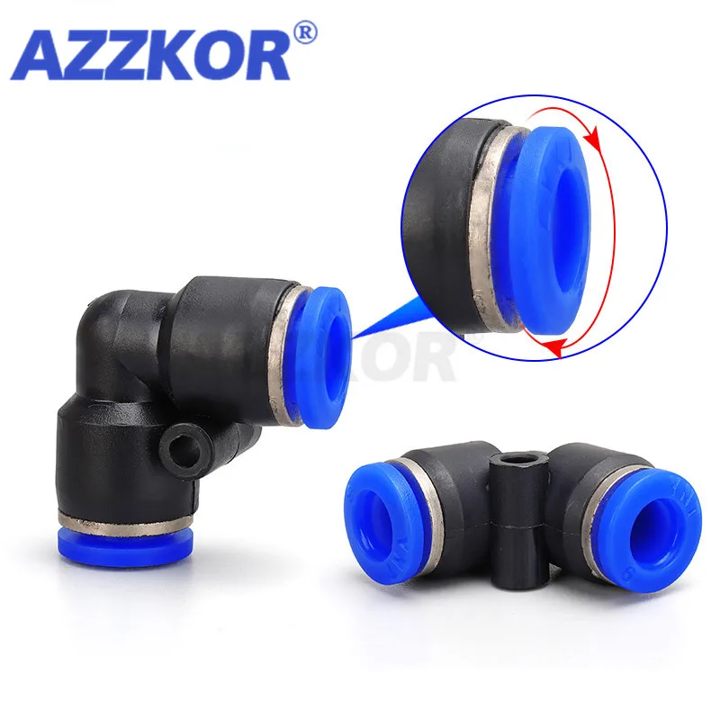 PV L-образный коленчатый пневматический соединитель для шланга быстроразъемный